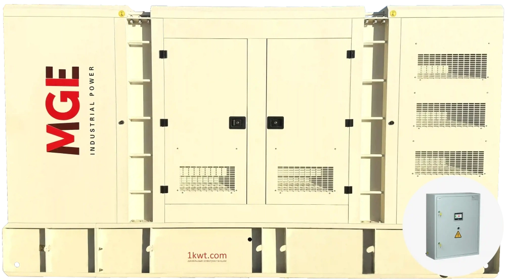 Дизельный генератор MGEp320YI в кожухе с АВР