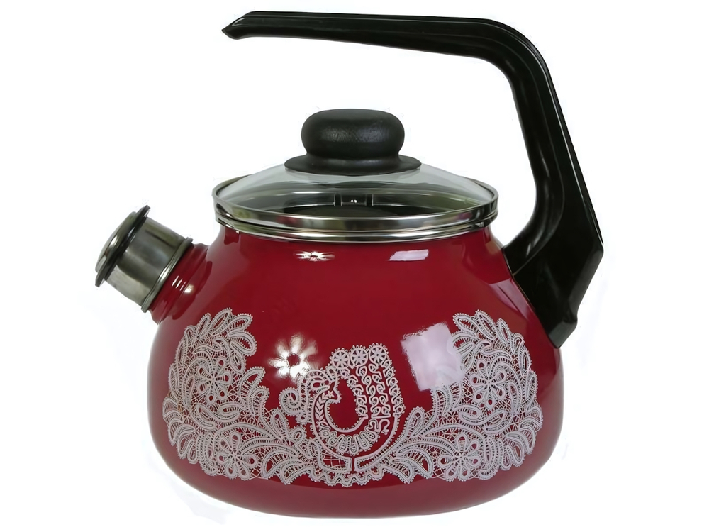 Чайник 2л со свистком "Вологодское кружево"