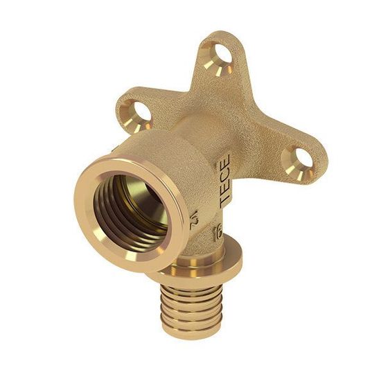 TECE TECEflex Уголок с настенным креплением, латунь 16 × Rp 1/2" (установочный угол)
