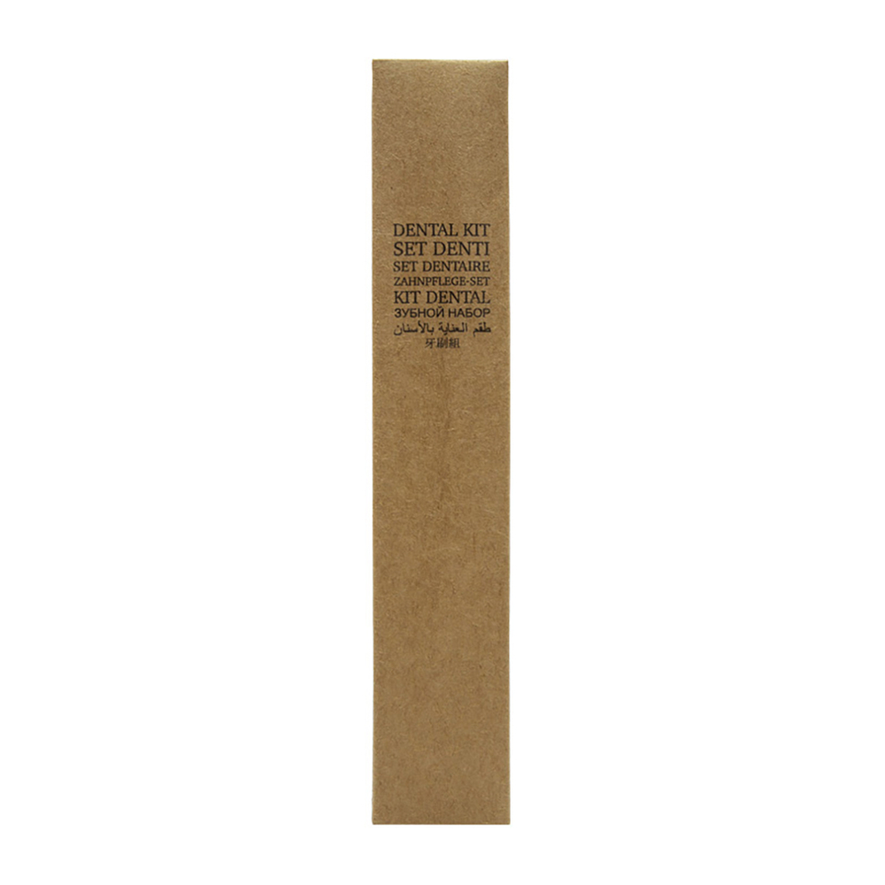 Зубной набор "Eco Kraft" (Щетка 18 см + зубная паста Splat в тубе 5 гр) картонная коробка