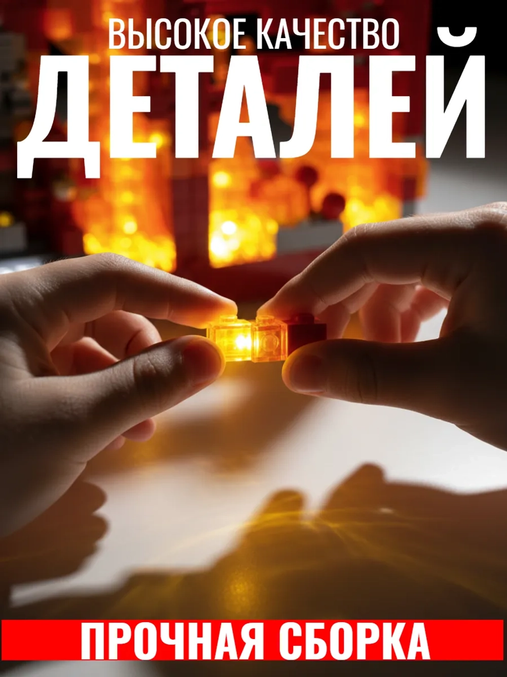 Конструктор Minecraft «Подземная крепость» с LED-подсветкой