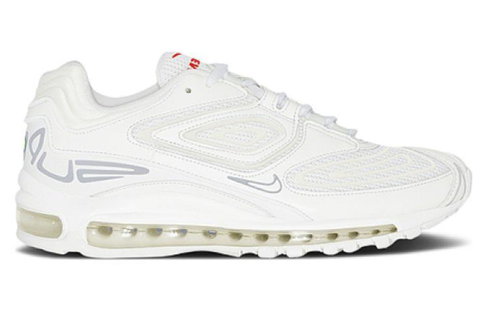 Supreme x Nike Air Max 98 TL trend retro shock absorption non-slip wear-resistant low-cut life casual shoes for men and women the same style white