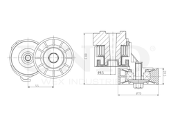 Ролик с натяжителем приводного ремня UNIO TNS-10171