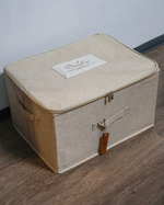 "Вязаный" плед из натурального меха рекс 200*150 см (бежевый однотонный)