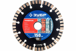 Алмазный отрезной диск ЗУБР Профессионал Универсал 150 мм, по бетону, кирпичу, граниту 36650-150_z02