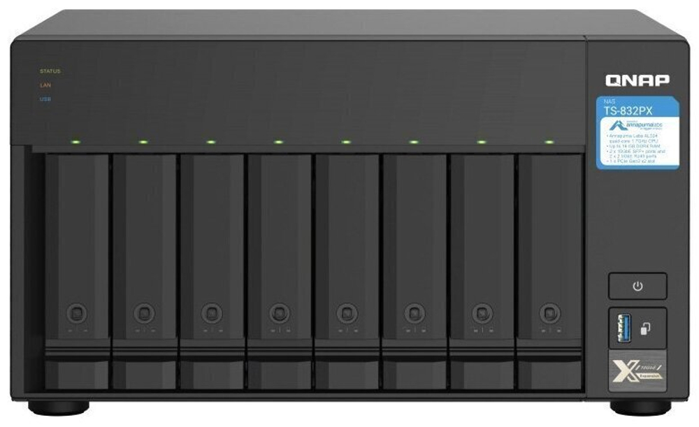 Сетевое хранилище QNAP TS-832PX-4G