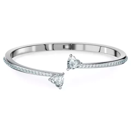 MESMERA:BANGLE HEART CZWH/CRY/RHS L