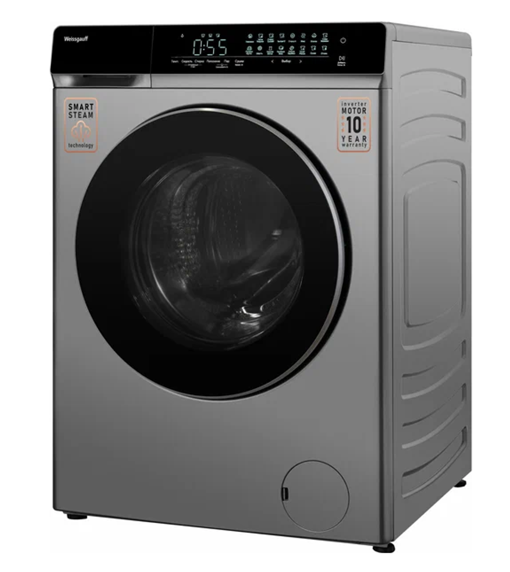 Стиральная машина Weissgauff WMD 888 Touch Inverter Steam Silver (q)