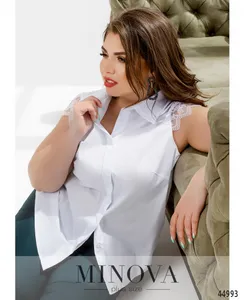 Блуза 4142Б-белый Minova