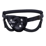 Черные трусики харнесс Strap On Harness (Цвет: черный)