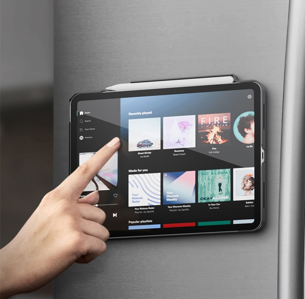 Uniq для iPad Air 11 (2024/25) чехол ROVUS SnapMount Magnetic 360 Rotating Detachable Flint Grey