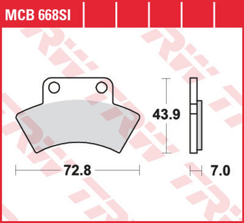Колодки тормозные дисковые TRW MCB668SI
