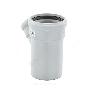 Тройник PP-MD переходной бесшумный светло-серый Skolan Safe SKEA Дн 110х58х45гр (DN110х50) б/нап в/к Ostendorf 335220