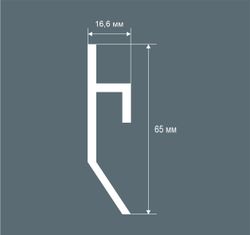 Плинтус Ecopolymer, 65x16 мм