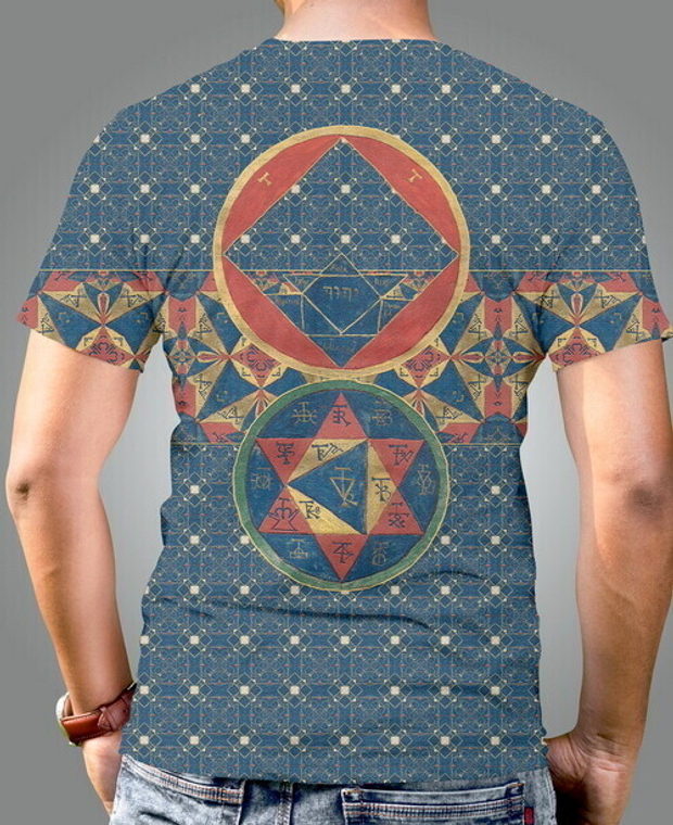 Мужская футболка "Каббала", по мотивам каббалистического трактата Жана Тено, 16 век