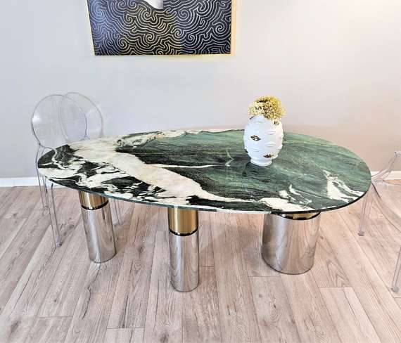 Стол Lagos, 180х90 см, глянцевый керамогранит