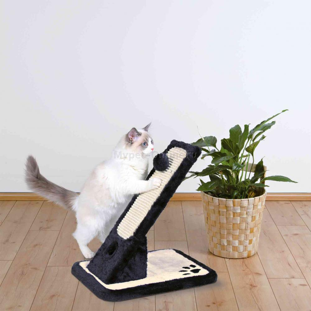 Когтеточка для кошек Trixie Scratching Board, размер 30х42х40см., черный / белый