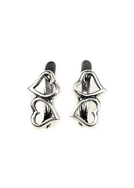 "Котильон" серьги в серебряном покрытии из коллекции "Скажи о Любви" от Jenavi  с английским замком