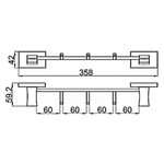 Вешалка 3 крюч, Gappo, G0716-36