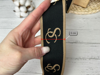 Резинка ДЕКОР 5см SO черный/коричневый