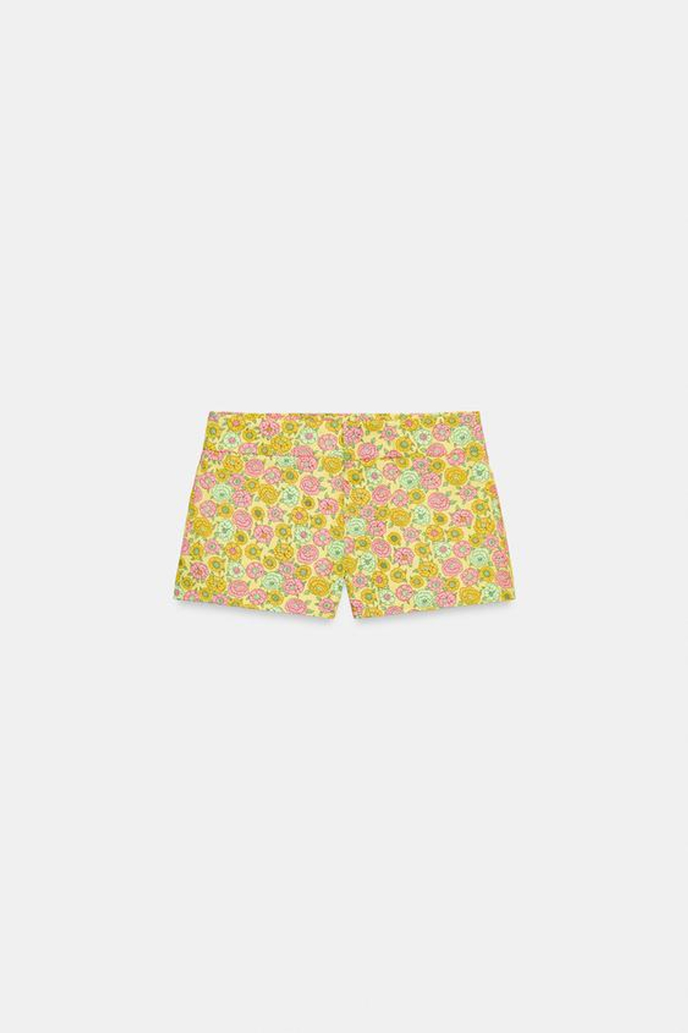 ZARA ШОРТЫ МИНИ С ЦВЕТАМИ, РАЗНОЦВЕТНЫЙ