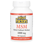 Natural Factors, МСМ, 1000 мг, 90 капсул
