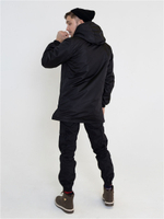 Анорак утепленный удлиненный мужской черный Город Горький