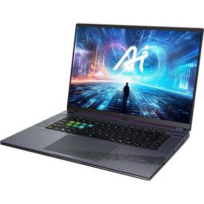 Ноутбук GIGABYTE Aorus 16X ASG-63KZC64SD, 16", IPS, Intel Core i9 14900HX 2.2ГГц, 24-ядерный, 32Gb DDR5, 1Tb SSD, RTX4070 8Gb, noOS, серый