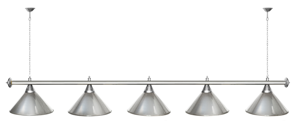 Лампа STARTBILLIARDS 5 пл. (плафоны зеленые,штанга золотая,фурнитура золото)