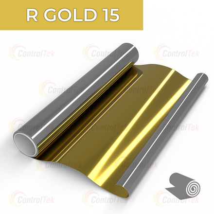 Пленка зеркальная R GOLD 15 ControlTek, рулон (размер 1,524x30м.)