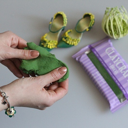 Полимерная глина CLAYCRAFT BY DECO, самоотвердевающая, цвет Зеленый, 55 гр