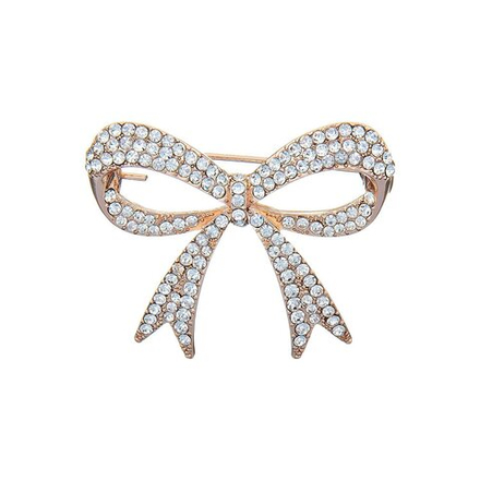 Брошь Shadore Бантик FAN-07478.1 BW/RG