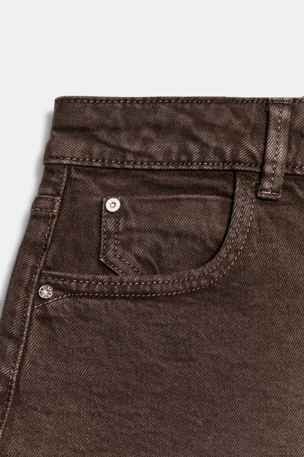 ZARA ШОРТЫ Z1975 MOM FIT, КОРИЧНЕВЫЙ