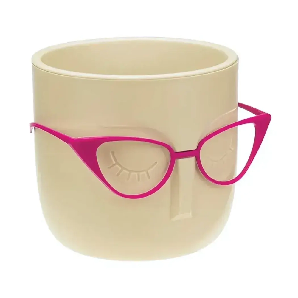 Кашпо МАРИ D115мм 0,65л со вставкой белый ротанг