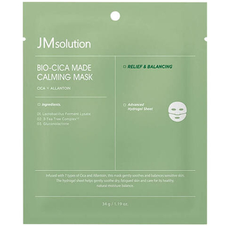 Гидрогелевая маска с экстрактом центеллы JMSOLUTION Bio-Cica Made Calming Mask