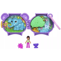 Polly Pocket - Компактный слоник в наборе с куклой + аксессуары JCB19