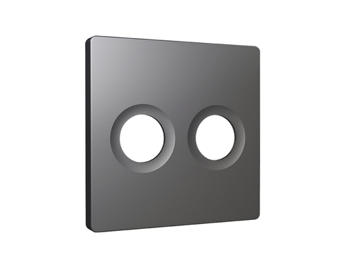 AP6633 Лицевая панель ALFA (Антрацит серый) для TV двойной розетки QUANT