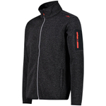 Толстовка флисовая CMP Man Fleece Jacket, артикул 31H2127, цвет NERO MEL. (U973)