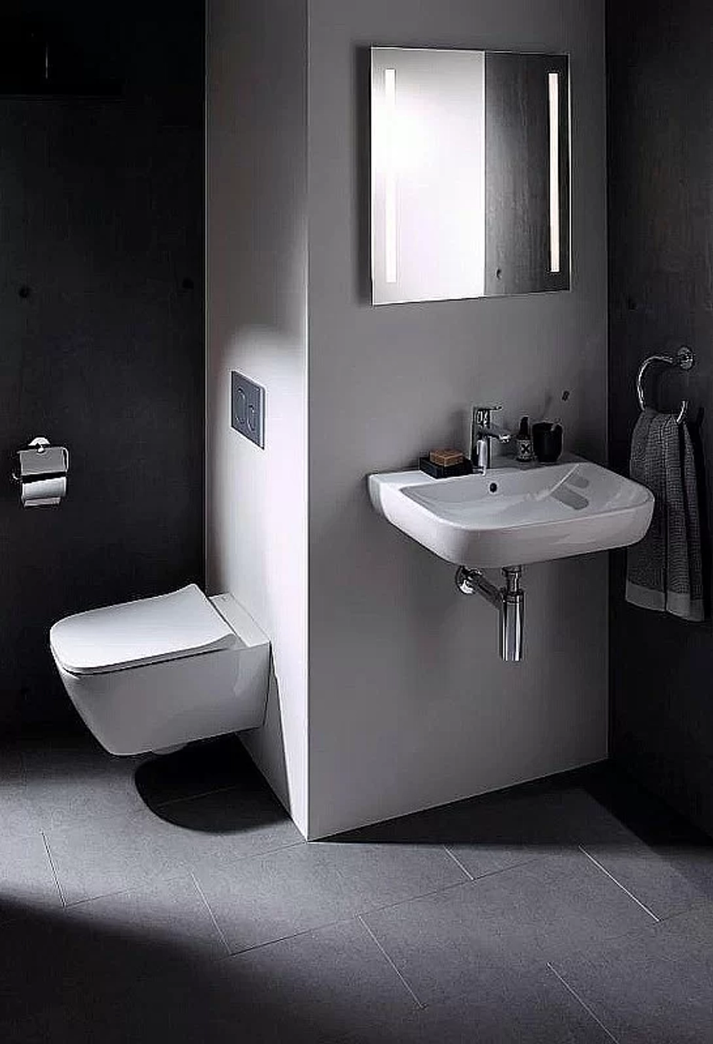 Унитаз подвесной Geberit Smyle Square 500.683.00.2 белый глянцевый, безободковый, с сиденьем микролифт