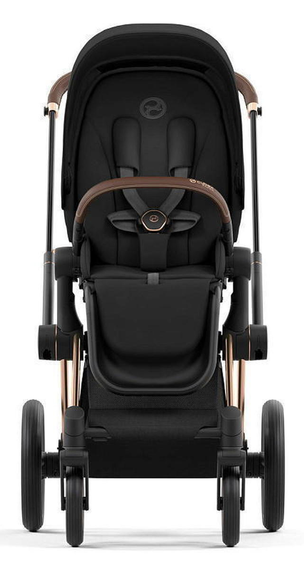 Коляска Cybex Priam IV Rosegold complete и автокресло Cloud G i-Size Moon Black Plus 3 в 1 Sepia Black