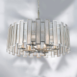 712064 Люстра AGAVE 6х40W E27 СЕРЕБРО С ПАТИНОЙ/ПРОЗРАЧНЫЙ