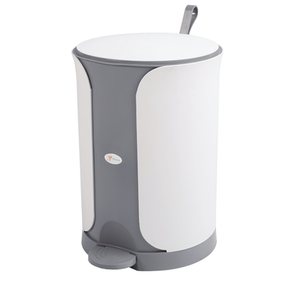 Ведро для мусора с педалью "Sтилъ" 7л, с ручкой для переноса, цвет серый