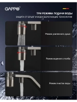 Смеситель для кухни с подключением к фильтру Gappo G4395-69