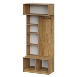 Прихожая Авиньон Вешалка с зеркалом Дуб крафт золотой /графит серый