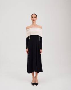 платье Dami (Дами) (комбинированное хомут, низ трикотаж)