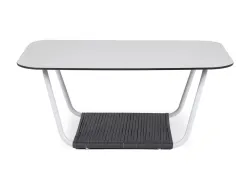 "Глория" журнальный стол 90х60см из HPL, цвет "молочный"