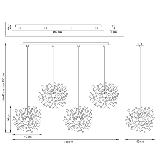 Подвесная люстра Lightstar Extra L4PL721134