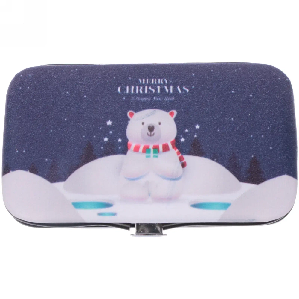 Набор для маникюра в футляре 6 предметов «New Bon Salon - Медвежонок Вайт»,11*6,5см