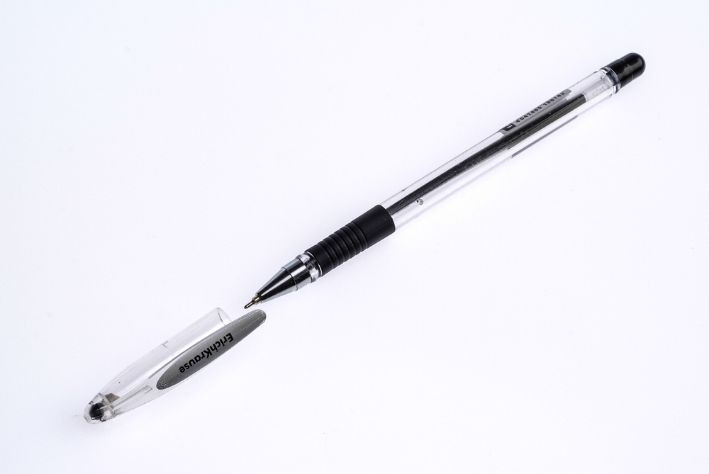 Ручка шариковая Ultra-30 ERICH KRAUSE черная 0.7мм с резиновым упором корпус прозрачный пластиковый