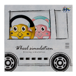 Руль музыкальный 16см, синий, коробка 1026-19